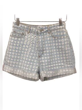 Urban Outfitters |  NWT High Waist Light Wash Jean Shorts Thrashed Festival